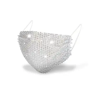 1 ~ 10ШТ Хрустальных накладных украшений для лица, инкрустированных бриллиантами, пригодных для использования в качестве ожерелья, могут использоваться как обычная маска