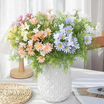 1 Букет искусственных цветов, не выцветает, не поливается, не вянет, Имитация цветов подсолнуха, декор рабочего стола в гостиной для сада