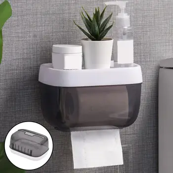 1 комплект салфеток, полезная коробка, Самоклеящийся Прочный несущий Настенный держатель для туалетной бумаги, диспенсер для бытовых принадлежностей