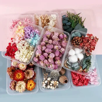 1 Коробка настоящих натуральных сушеных цветов для поделок своими руками Красочные Декоративные сухоцветы для мыла, свечи, скрапбукинга, поделки из смолы своими руками