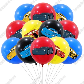 10/20 штук 12-дюймовых воздушных шаров Disney Cars McQueen, украшения для дня рождения, принадлежности для вечеринок для детей, украшения для душа для мальчиков и девочек