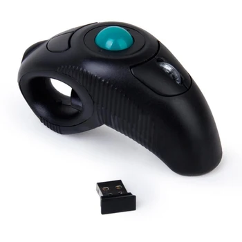 10-Метровая черная беспроводная воздушная мышь 2.4G, портативная трекбольная мышь, оптические трекбольные мыши Mini USB для ноутбука