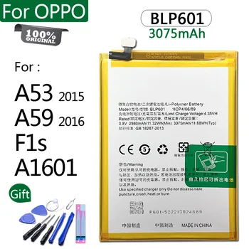 100% Оригинальный Аккумулятор BLP601 Для OPPO F1S A59 A59M A59S A53 A53T A53M 3075 мАч Высококачественный Сменный Аккумулятор