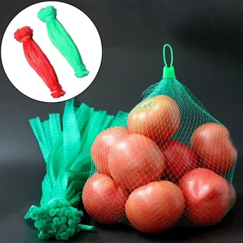 100 шт, нейлоновый утолщенный сетчатый карман, многоразовые с пластиковыми пряжками, сетчатые пакеты для фруктов и овощей, масштабируемая телескопическая сетчатая сумка