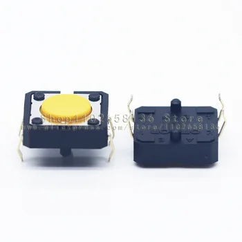 10шт B3F-4005 лот Желтая головка ключа 12x12x4,3 мм ВЫКЛ. (ВКЛ.) 2,55 Н 260гф 12*12*4.3 4-контактный микродатчиковый переключатель для ключей лифта мм