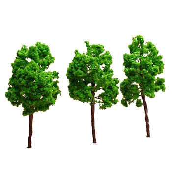 10шт Миниатюрная модель декоративной елки размером 14 см с пейзажным шлейфом: 70