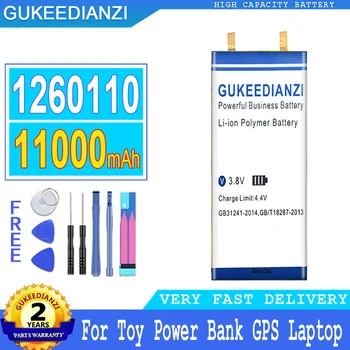 11000 мАч GUKEEDIANZI Батарея 1260110 Для Игрушки Power Bank GPS Ноутбук Кемпинговые Фонари Diy Big Power Bateria