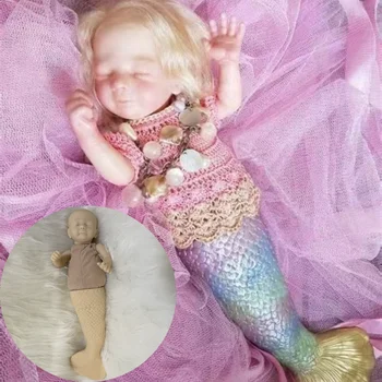 15-дюймовый мини-комплект Bebe Reborn Mishell Mermaid с деталями из чистого винила с хвостом, игрушка ручной работы 