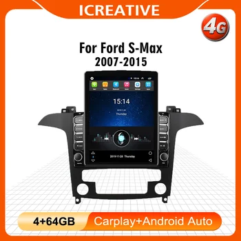 2 Din 9,7-Дюймовый Автомобильный Стерео Для Ford S Max S-Max 2007-2015 Автомобильный Мультимедийный Плеер GPS Навигатор Android Головное Устройство 4G WiFi Carplay