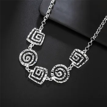 20-дюймовое ожерелье с подвеской из полой нити стерлингового серебра 925 пробы для женщин, модные ювелирные изделия для свадебной вечеринки