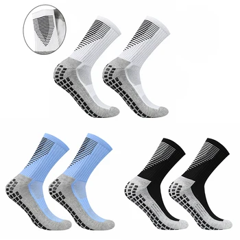2023 года, футбольные носки Calcetas Sports для мужчин и женщин, квадратные силиконовые футбольные носки с противоскользящим захватом