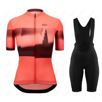 2023 Женский Модный Летний комплект из джерси для велоспорта с коротким рукавом, форма для горных велосипедов, Дышащая велосипедная одежда Ropa Ciclismo, костюм