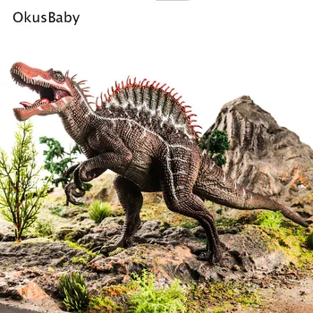 2023 Имитация Большого 36,8 см Плотоядного Динозавра С Кусающимся Ртом Модель Фьюри Спинозавр Тираннозавр Рекс Детская Игрушка Подарок Мальчику