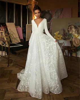 2023 Новое Европейское и американское свадебное платье Bride Lace Slim Fit Lace Кружевной ремешок Snowflake Trail Cover Arm Темперамент S