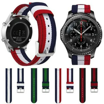 20мм 22мм Нейлоновый Ремешок для Samsung Galaxy Watch 5/Pro/4/Classic/Active 2/Gear S3 Браслет-Напульсник Huawei Watch GT 2 /Amazfit GTR