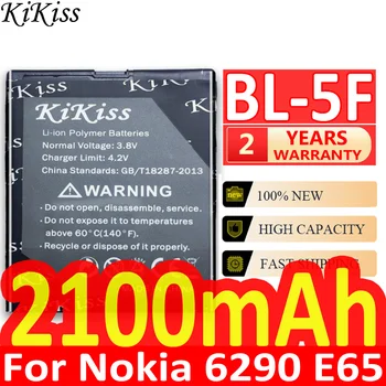 2100 мАч Перезаряжаемый Аккумулятор Мобильного Телефона KiKiss 950 мАч BL-5F Для Nokia 6290 E65 N93i 6210 N96 6210S 6710N N95 BL 5F