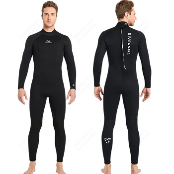 3 мм неопреновый гидрокостюм для мужчин, полный костюм для подводного плавания, купальники для подводной охоты, сноркелинг, серфинг, цельные костюмы, Зимний женский купальник