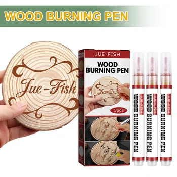 3 шт. Маркер для выжигания по дереву, практичные химические ручки для выжигания по дереву, инструмент для пирографии, карамельный маркер для поделок по дереву