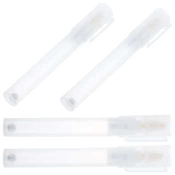 4 шт многоразовых ручек-маркеров в прозрачном держателе В виде ракушки, Пустые Белые ручки для рисования маслом, Прозрачные держатели для ручек