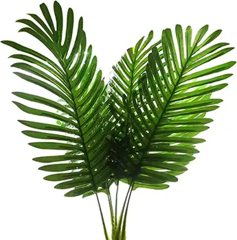 5 Упаковок пальмовых искусственных листьев растений для домашней кухни, свадебные украшения, искусственные Большие Листья тропической пальмы, имитация папоротников