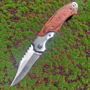 7,8-дюймовый нож Карманный нож для самообороны Edc Survival Gear Многофункциональный инструмент для выживания на открытом воздухе Нож с острой деревянной ручкой