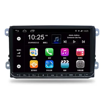 9-Дюймовая автомобильная стереосистема 2Din Android Автомагнитола Универсальная для VW Polo Passat Golf Beetle GPS Навигация WIFI DVR DVD Автомобильный плеер