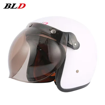 BLD181 Мотоциклетный шлем с открытым лицом 3/4, одобренный DOT, шлем в стиле Bling Casco Chic Cafe Racer Chopper Capacete Casco De Moto