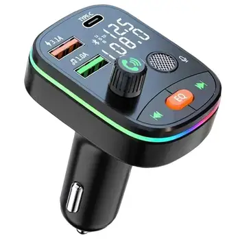 Bluetooth 5.0 FM-передатчик для автомобиля Беспроводной Bluetooth FM-передатчик Радиоприемник Mp3 Аудио Музыка Стерео Адаптер Двойной USB