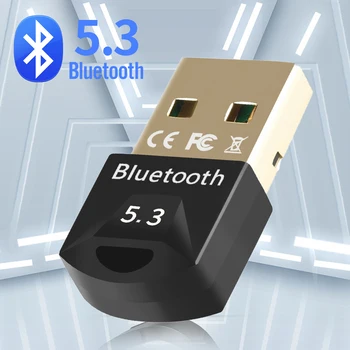 Bluetooth адаптер для ПК Usb Bluetooth 5.3 ключ Bluetooth 5.0 Приемник для динамика Мышь Клавиатура Музыкальный аудиопередатчик