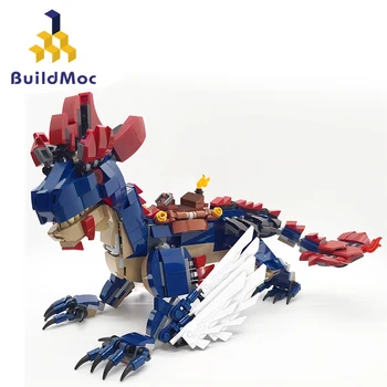 BuildMoc Ark Survival Evolved Rock Drake Dragon Набор строительных блоков, Летающие Животные, Крепление на кирпичи, Игрушки Для детей, подарки на День рождения
