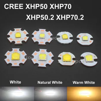 CREE XHP50 XHP70 XHP50.2 XHP70.2 2 поколения Холодный Белый Нейтральный Белый Теплый Белый Светодиодный Излучатель 6V 12V с 16 мм 20 мм Медной печатной платой