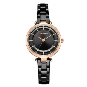 Curren Женские изысканные кварцевые часы, изящный повседневный деловой круглый указатель, ремешок из нержавеющей стали, подарок для друзей