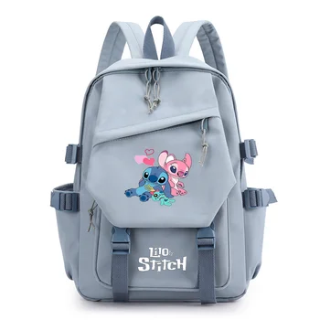 Disney Lilo Stitch Для мальчиков и девочек, детские сумки для школьных книг, женский рюкзак для подростков, дорожный рюкзак Mochila