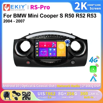 EKIY 2K Экран CarPlay Радио Для BMW Mini Cooper S R50 R52 R53 2004-2007 Android Auto 4G Автомобильный Мультимедийный плеер Стерео GPS 2Din