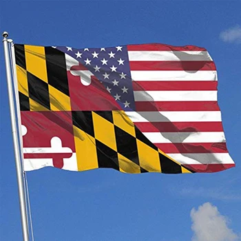 Flagnshow 100% полиэстер, флаг дружбы штата Мэриленд, США
