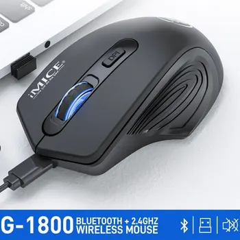 IMICE G-1800 2,4 ГГц Бесшумная Мышь Bluetooth 1600 точек на дюйм для Ноутбука Перезаряжаемая 4 Клавиши Беспроводная Игровая Мышь USB Передача 10 м