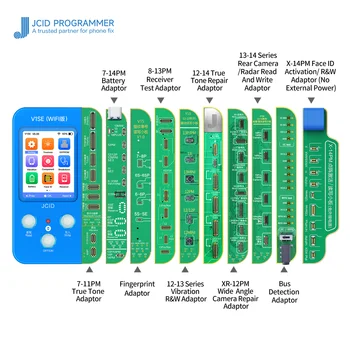 JC V1S V1SE WIFI Версия Программатора для iPhone X 11 12 13 Серии Фоточувствительный Оригинальный Цветной Сенсорный Ударный Аккумулятор с Отпечатками Пальцев