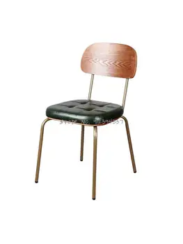 Meiruo furniture ins style стул для взрослых, простая железная дизайнерская кожаная мягкая сумка, домашний обеденный стул в скандинавском стиле