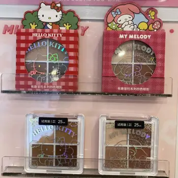 Miniso Sanrioed Аниме Hello Kittys Eye Shadow Ins Girl Heart Кавайная Четырехцветная Палитра Теней Для век Beauty Makeup Festival Gifts