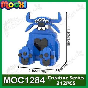 MOC1284 212PCS Творческая Серия Dr.Fluffypants Строительные Блоки Игра Ужасов Монстры Модель Персонажа Сборка Кирпичей Игрушки Для Детей