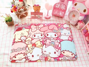 Sanrio Hello Kitty Kawii Гостиная Спальня Фланелевый коврик для пола Кухня Коврик для ванной комнаты и коврик для ног Мультяшный Коврик40x60cm