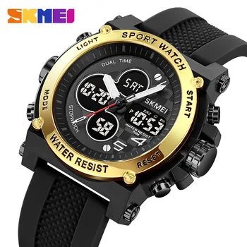 SKMEI 2065, мужские цифровые наручные часы со светодиодной подсветкой, водонепроницаемые спортивные электронные мужские часы, противоударные часы Reloj Masculino