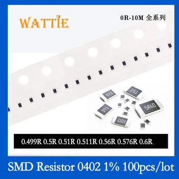 SMD резистор 0603 1% 0.49R 0.5R 0.51R 0.511R 0.56R 0.576R 0.6R 100 шт./лот микросхемные резисторы 1/10 Вт 1.6 мм * 0.8 мм с низким значением сопротивления