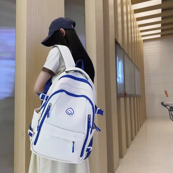 Smile Backpack Новые Простые Модные Рюкзаки большой емкости для школьников японского меньшинства Оптом