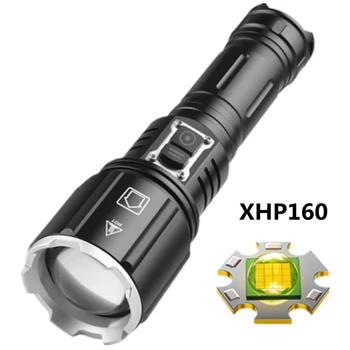 Sobaldr тактический фонарик высокой мощности со светодиодной подсветкой перезаряжаемый мощный xhp360 black lampe аксессуары для кемпинга на открытом воздухе usb