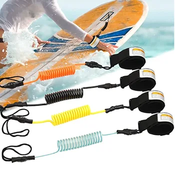 Sup для серфинга, 4-футовый поводок для лодыжек, Эластичная спиральная доска для серфинга, веревка для ног, поводок для лодыжек для серфинга