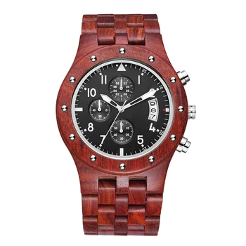 TJW8010-1 Ретро деревянные высококачественные модные мужские часы уникального дизайна