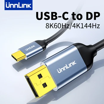 Unnlink USB C к DP 1.4 Кабель 8K 4K Type C 3.1/3.2 Thunderbolt 3/4 к Адаптеру Displayport для Macbook Pro Samsung к ТВ-Монитору