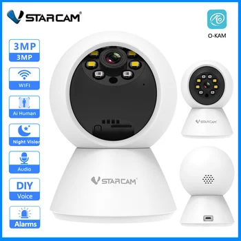 Vstarcam 3MP Smart Mini WiFi IP-Камера Внутренняя Беспроводная Безопасность Домашнее Видеонаблюдение Портативный Радионяня С Автоматическим Отслеживанием