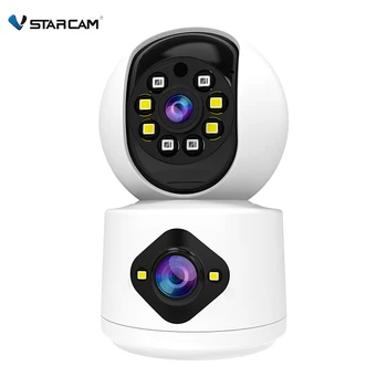 Vstarcam 4-мегапиксельная WiFi-камера с двумя экранами, радионяня, PTZ-камера ночного видения, IP-камера безопасности в помещении, камера видеонаблюдения.
